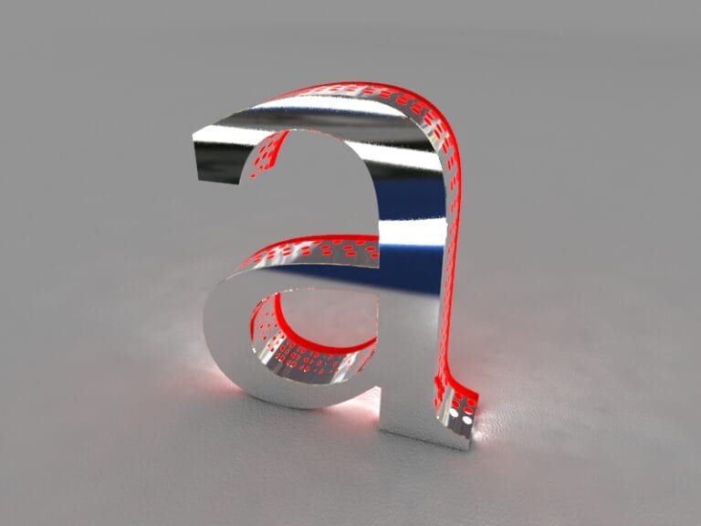 Paslanmaz Delikli Kutu Harf