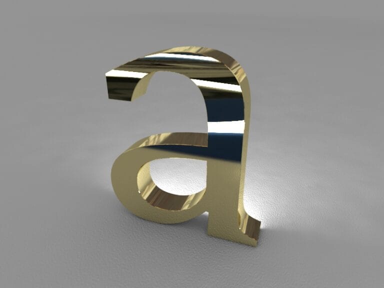 Paslanmaz Süper Ayna En Direk Gold Kutu Harf