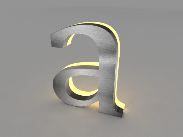 Paslanmaz Satine Zemin Pleksi Kutu Harf