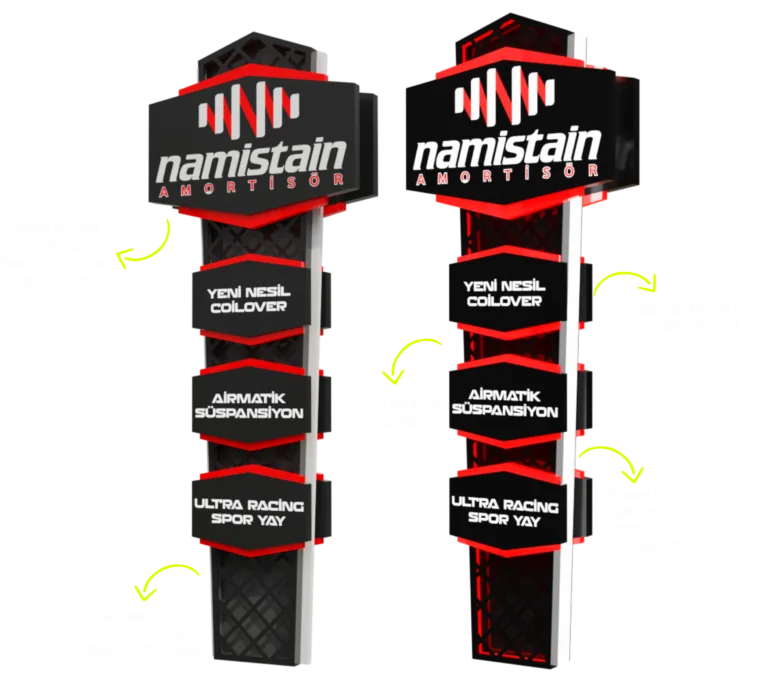 Işıklı Totem Tabela Yol Tabelası